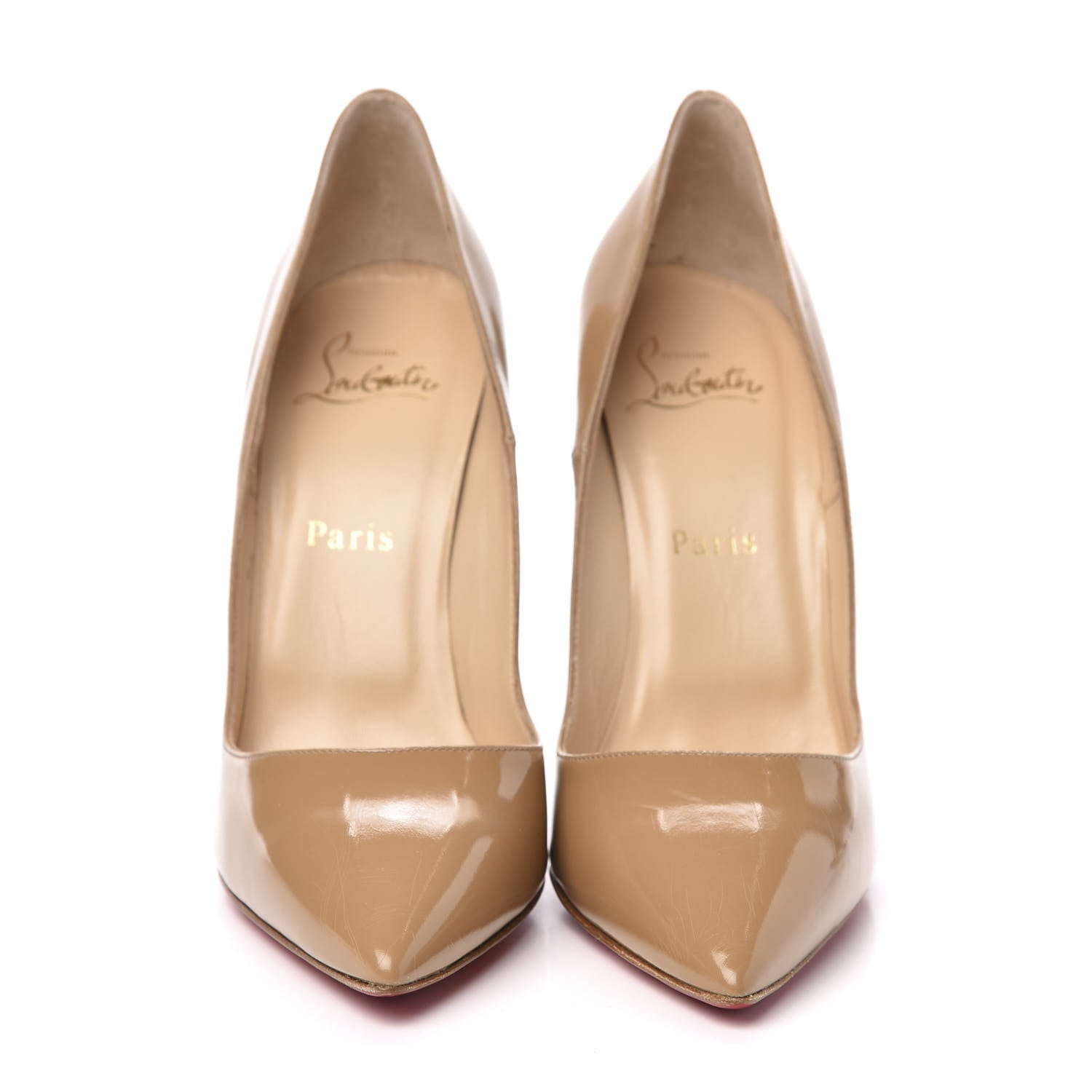 Christian Louboutin Patent So Kate 120 Pumps 38 Nude 2 of 9