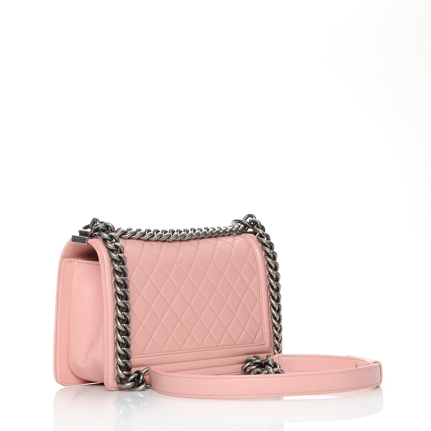 Chanel Lambskin Quilted Medium Boy Flap Light Pink 3 of 13