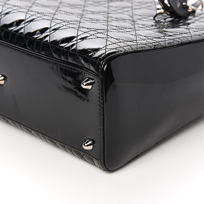 Christian Dior Patent Cannage Large Lady Dior Black 8 of 9