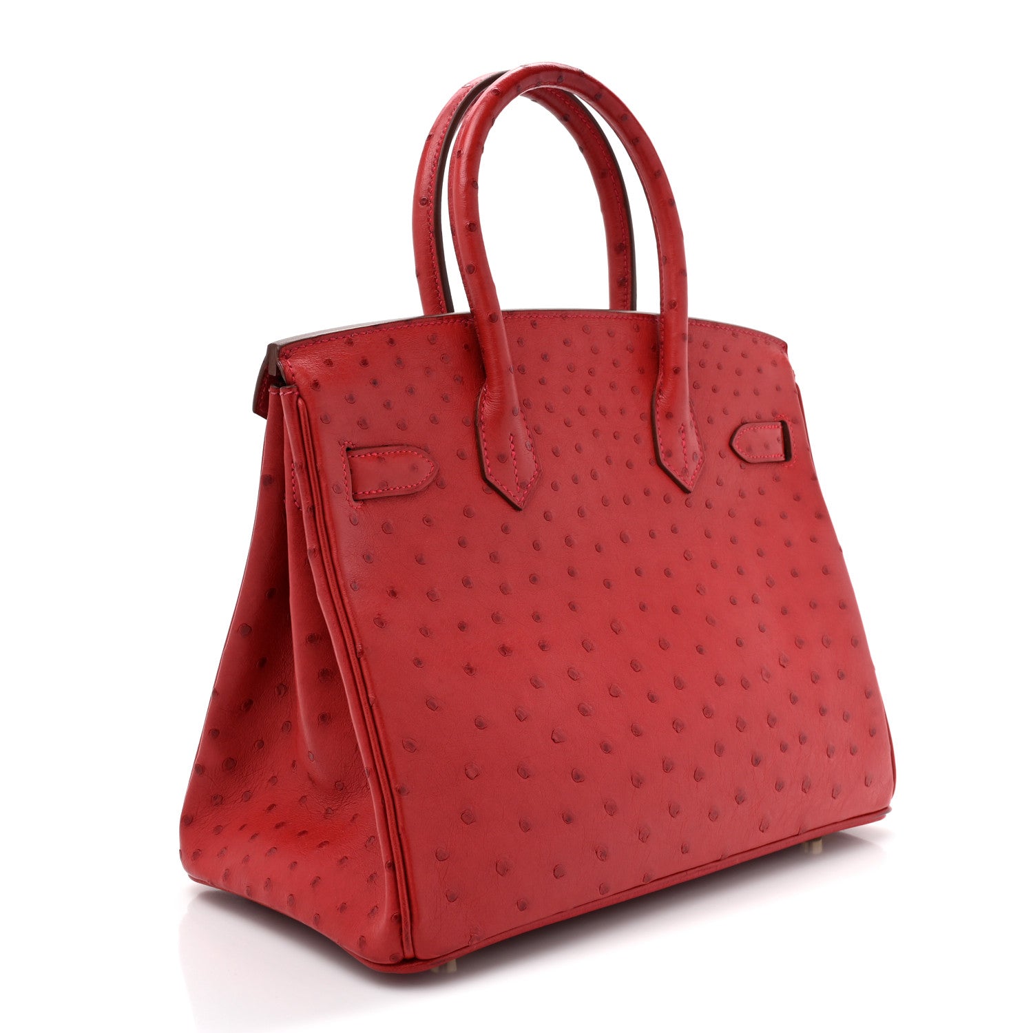 Hermes Ostrich Birkin 30 Rouge Vif 3 of 14