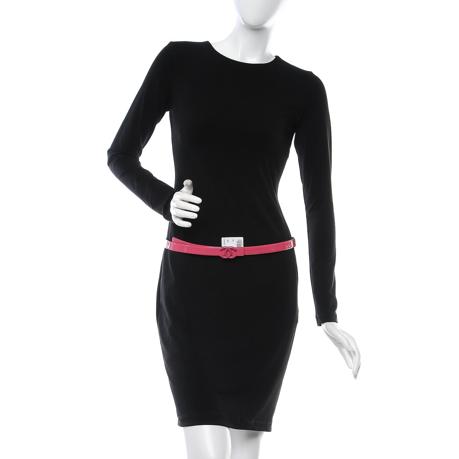 Chanel Patent CC Logo Skinny Belt 85 34 Pink 2 of 8