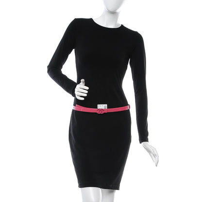 Chanel Patent CC Logo Skinny Belt 85 34 Pink 2 of 8