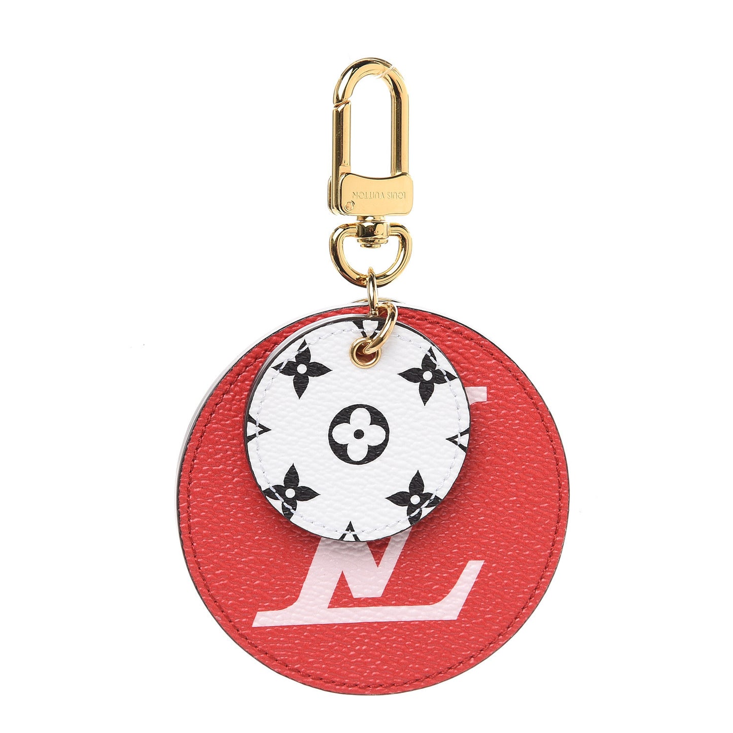 Monogram Giant Bag Charm Key Holder Rouge