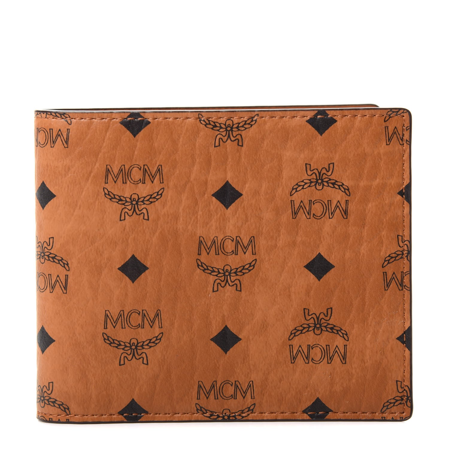 MCM Visetos Small Flap Wallet Cognac 1 of 6