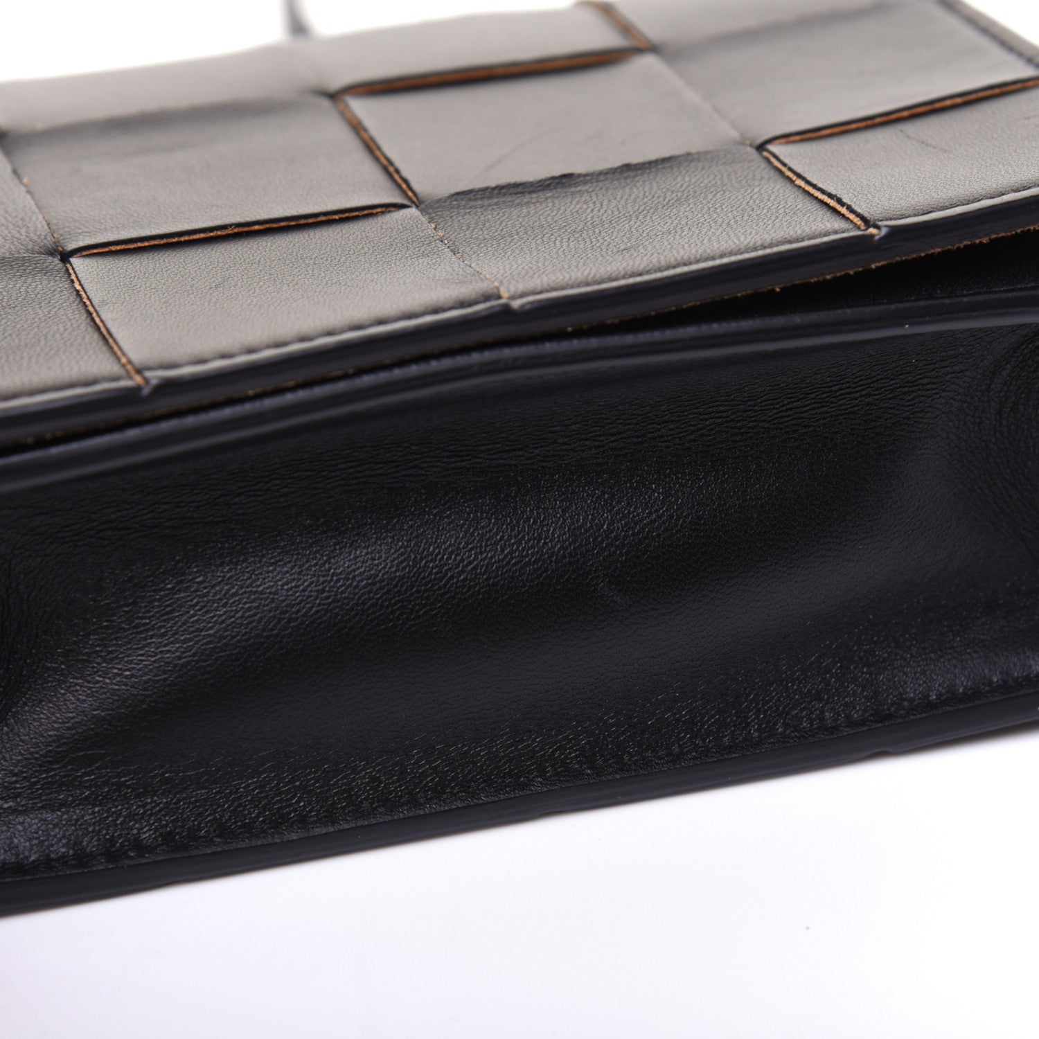 Bottega Veneta Lambskin Maxi Intrecciato Mini Cassette Crossbody Bag Black 13 of 18