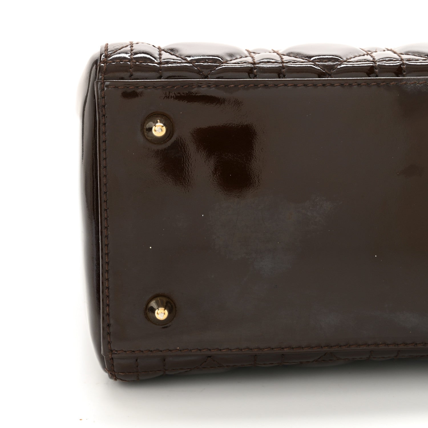 Christian Dior Patent Cannage Medium Lady Dior Dark Brown 11 of 14