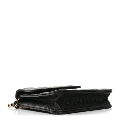 Chanel Caviar Quilted Bow Phone Holder Black 4 of 11