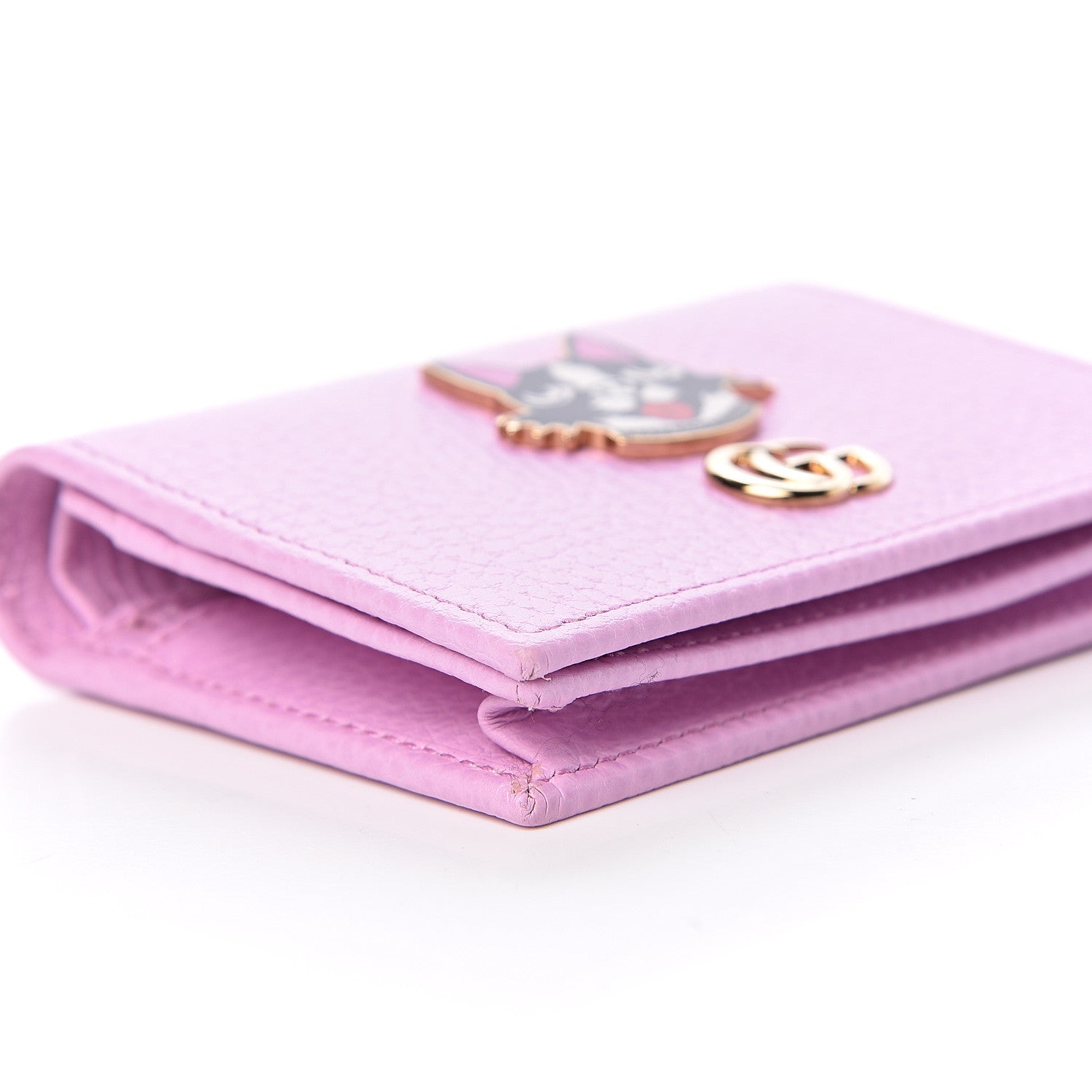 Gucci Dollar Calfskin Bosco Card Case Wallet Malva 8 of 12