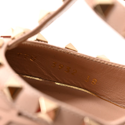 Valentino Garavani Calfskin Nappa Boudoir Rockstud Ankle Strap 100mm Pumps 38 Rose Cannelle 8 of 10