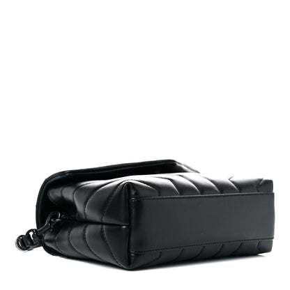 Saint Laurent Calfskin Y Quilted Monogram Toy Loulou Crossbody Bag Black 4 of 10
