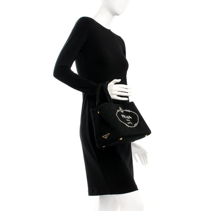 Prada Canapa Small Logo Tote Black 2 of 8