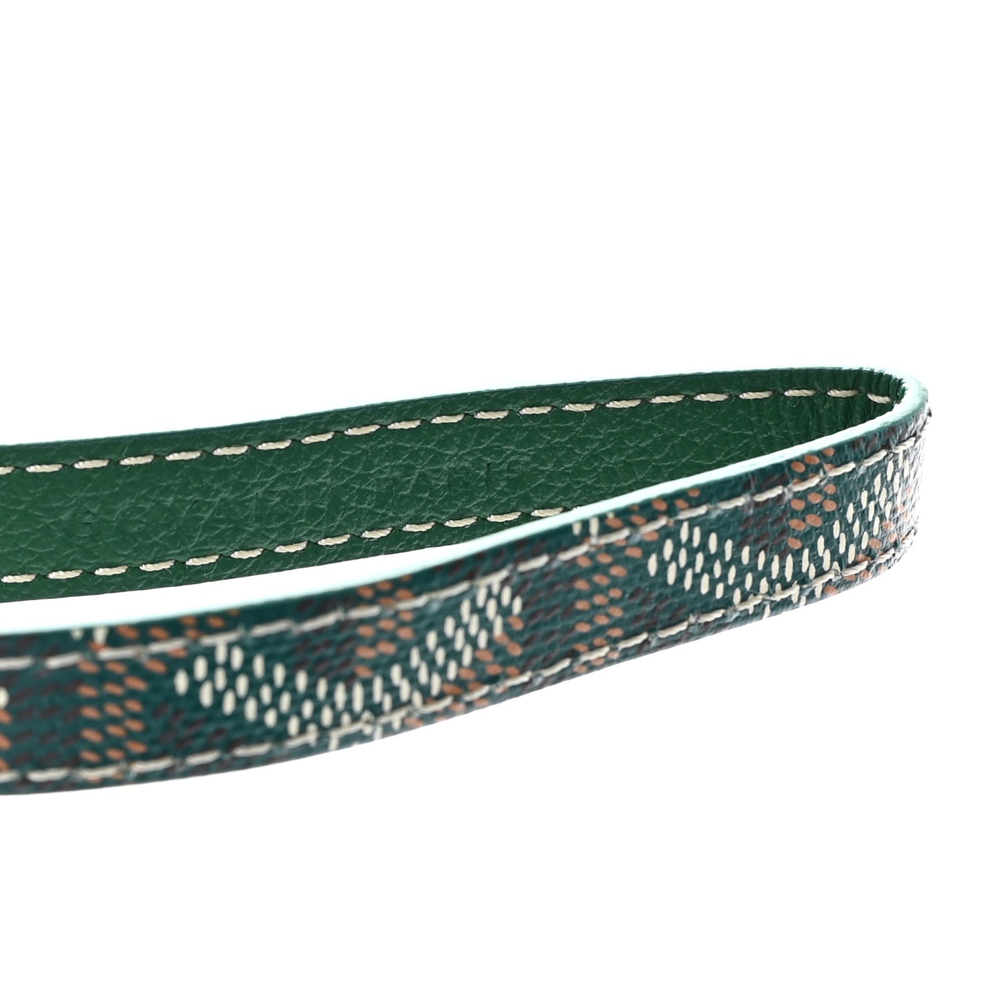 Goyardine Sesame Key Holder Green