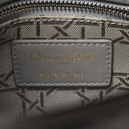 Christian Dior Metallic Lambskin Cannage Mini Lady Dior Grey 6 of 15