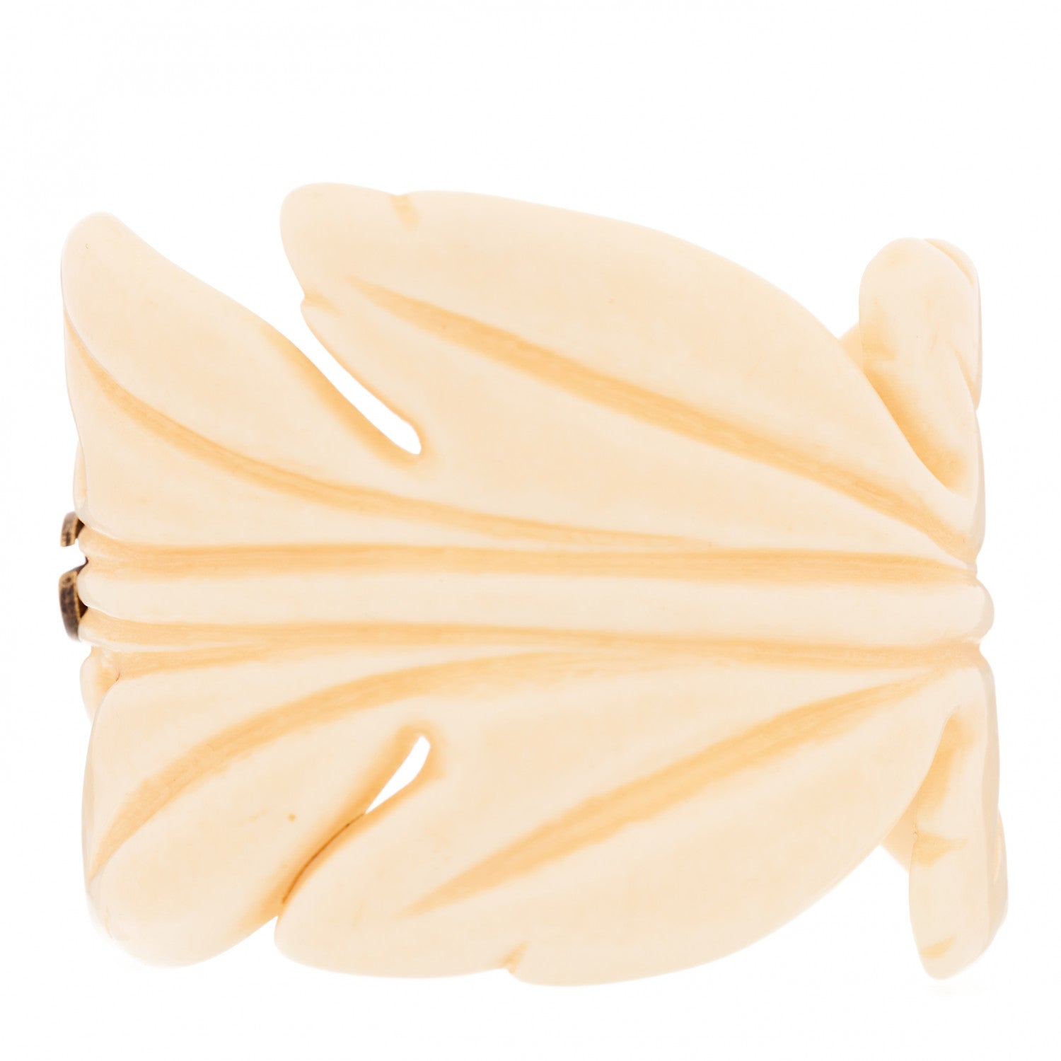 Gucci Resin Leaf GG Cuff Bracelet White 1 of 4