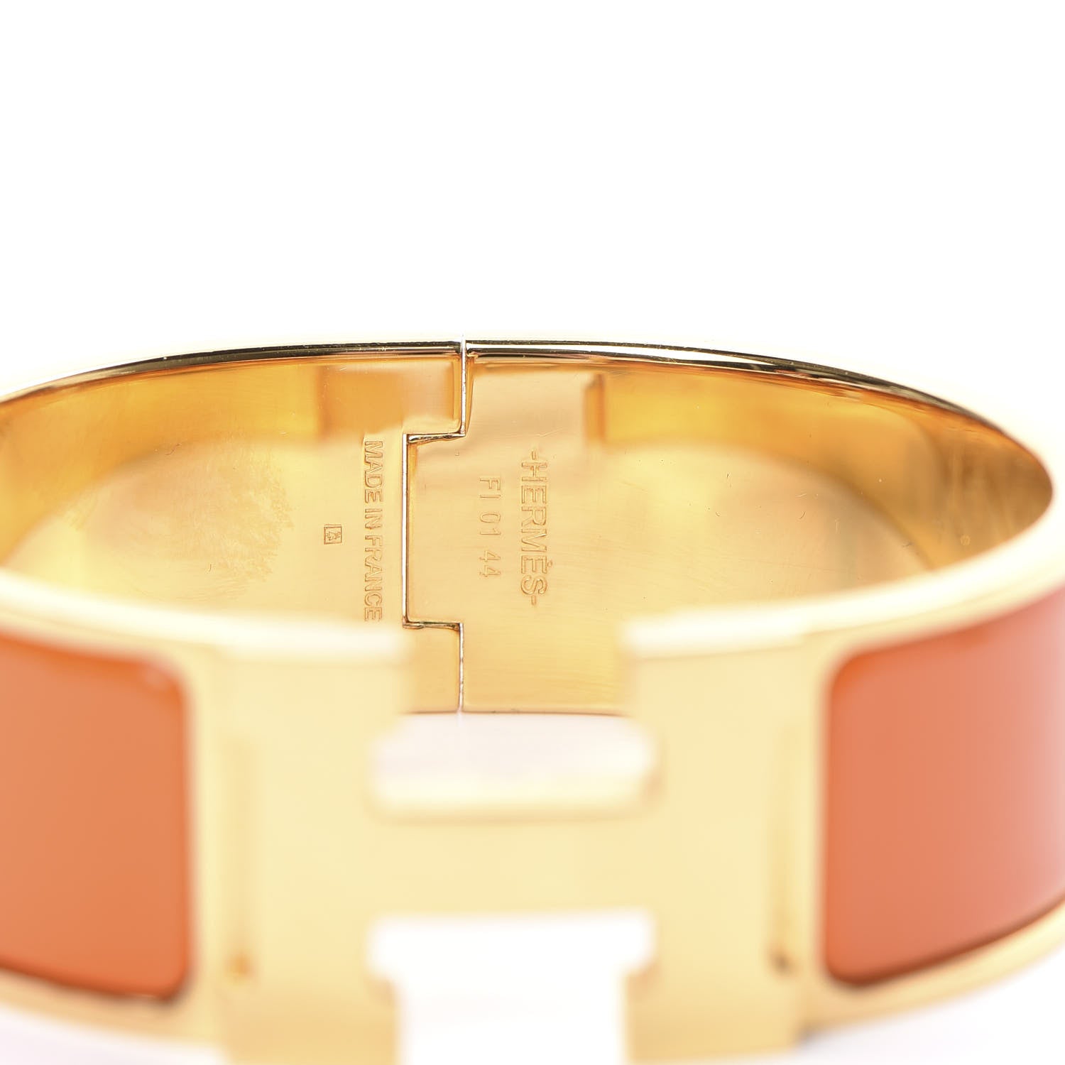 Hermes Enamel Wide Clic Clac H Bracelet PM Orange 3 of 5