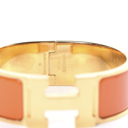 Hermes Enamel Wide Clic Clac H Bracelet PM Orange 3 of 5
