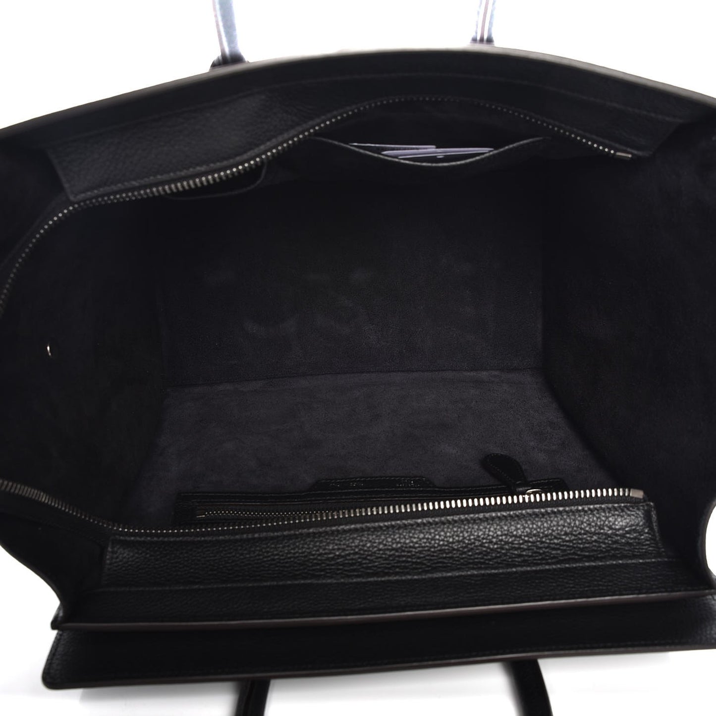 Drummed Calfskin Mini Luggage Black
