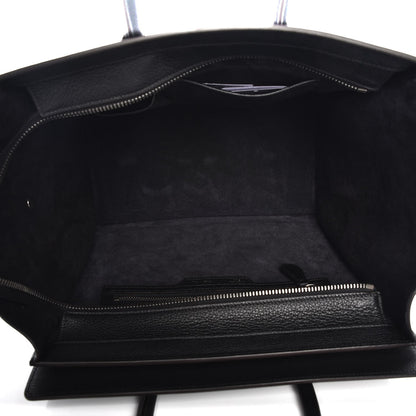Celine Drummed Calfskin Mini Luggage Black 5 of 7