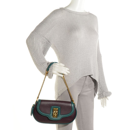 Louis Vuitton Cuir Art Déco Baguette Prune Green 2 of 7