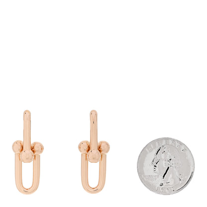 Tiffany 18K Rose Gold Large HardWear Link Earrings 2 of 5