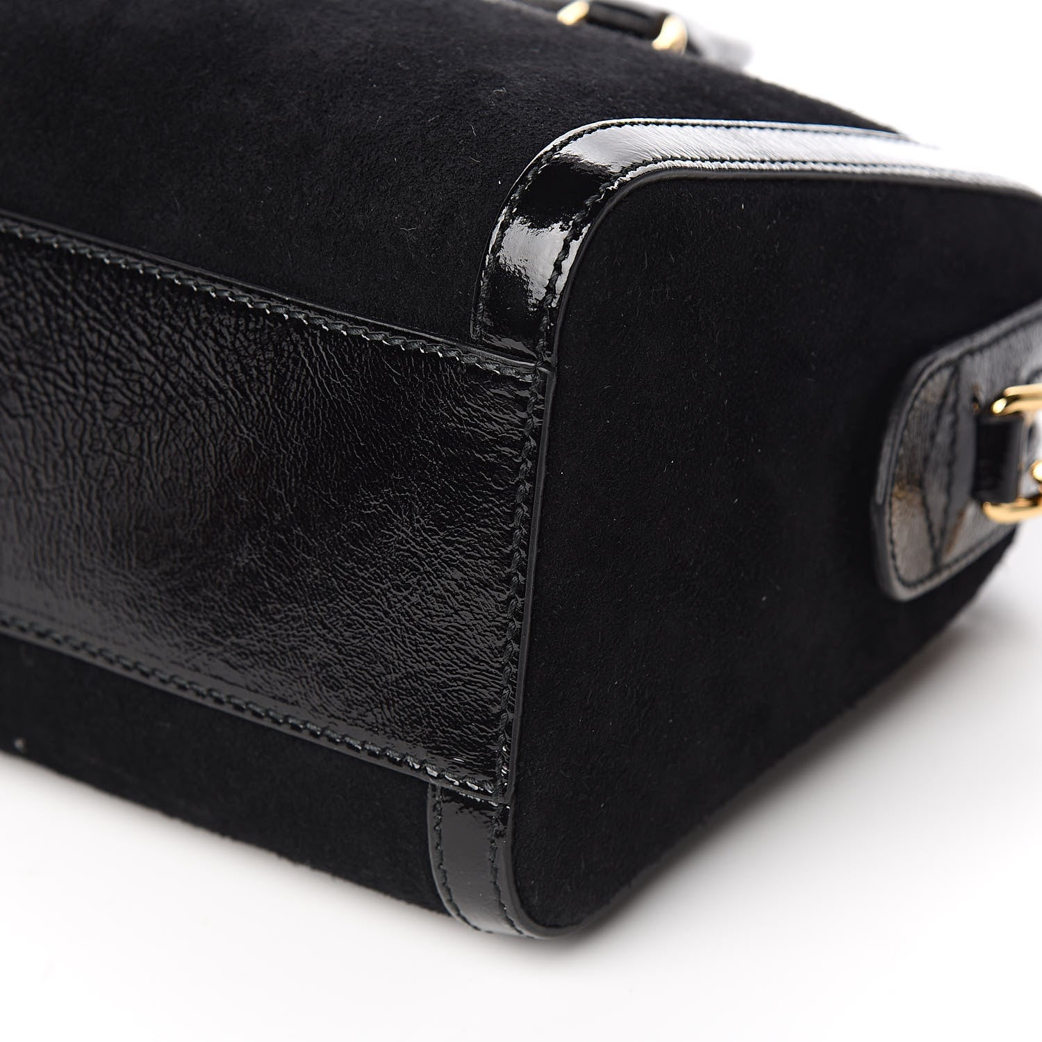 Gucci Suede Patent GG Web Medium Ophidia Boston Black 9 of 10