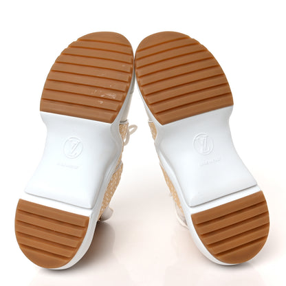 Louis Vuitton Raffia Calfskin LV Archlight Sneakers 37 Natural 5 of 6