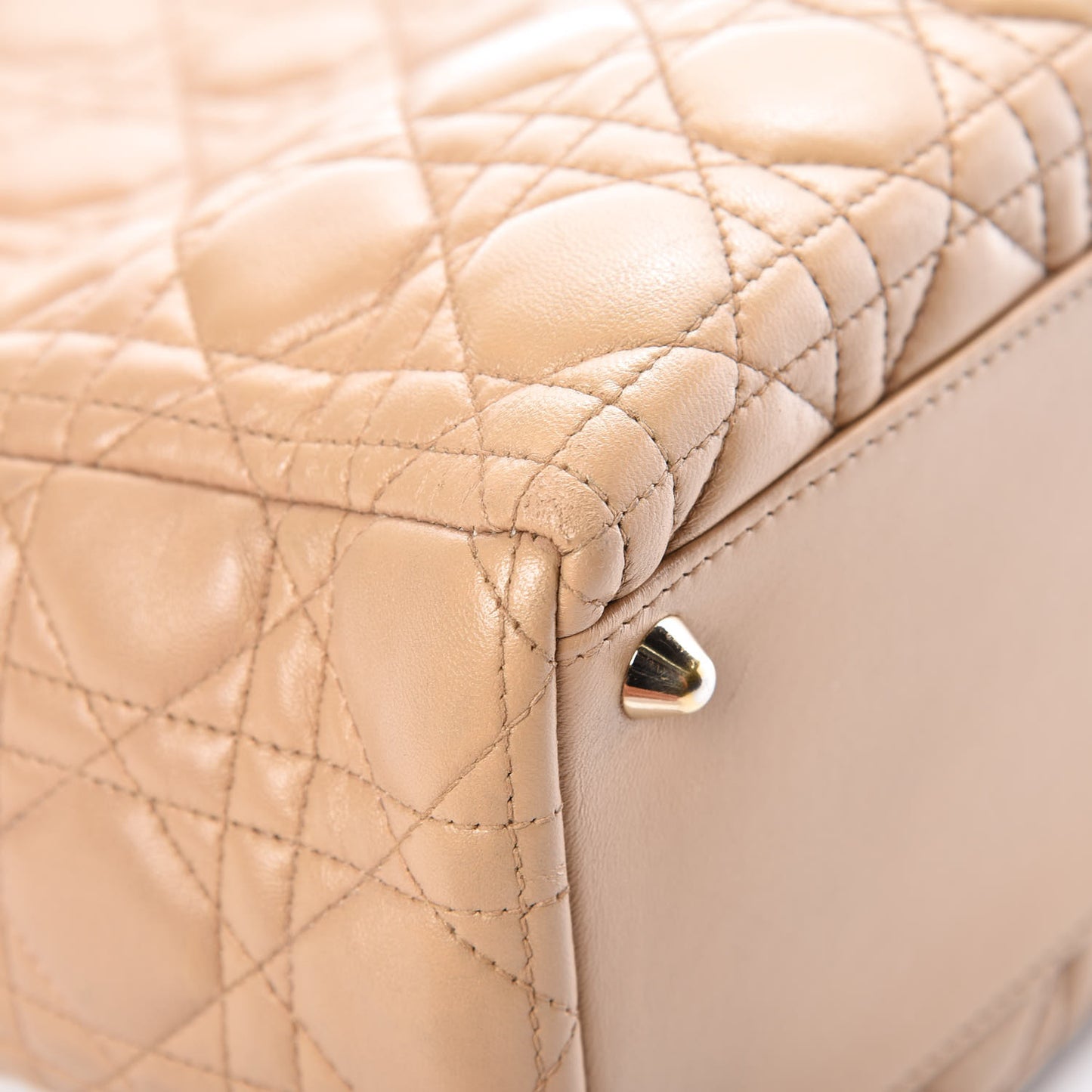Lambskin Cannage Large Lady Dior Beige