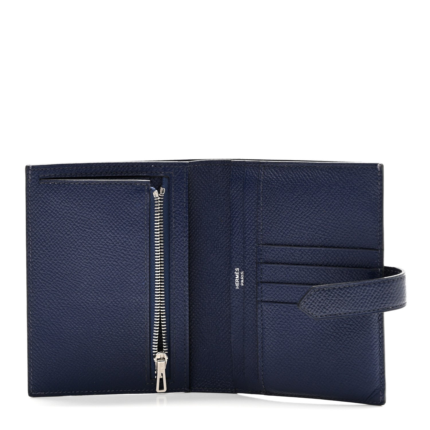 Hermes Epsom Bearn Compact Wallet Bleu Saphir 6 of 8