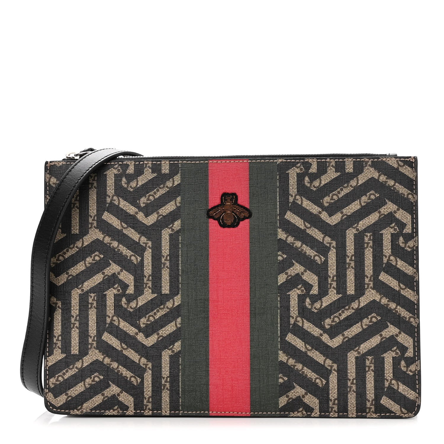 Gucci GG Supreme Monogram Caleido Web Messenger Beige Ebony 1 of 11