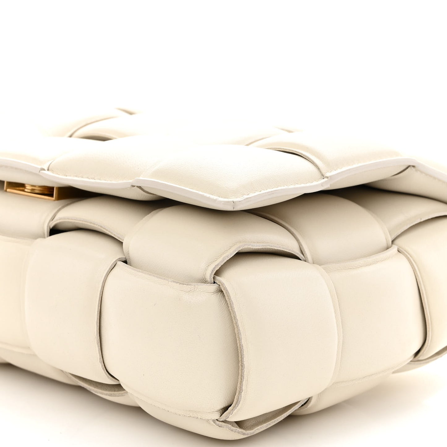 Nappa Maxi Intreccio Padded Cassette Crossbody Bag Plaster