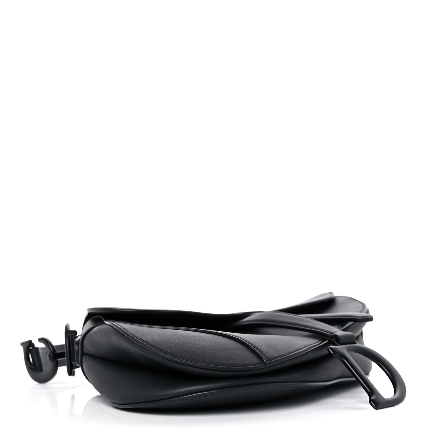 Ultra Matte Calfskin Saddle Bag Black