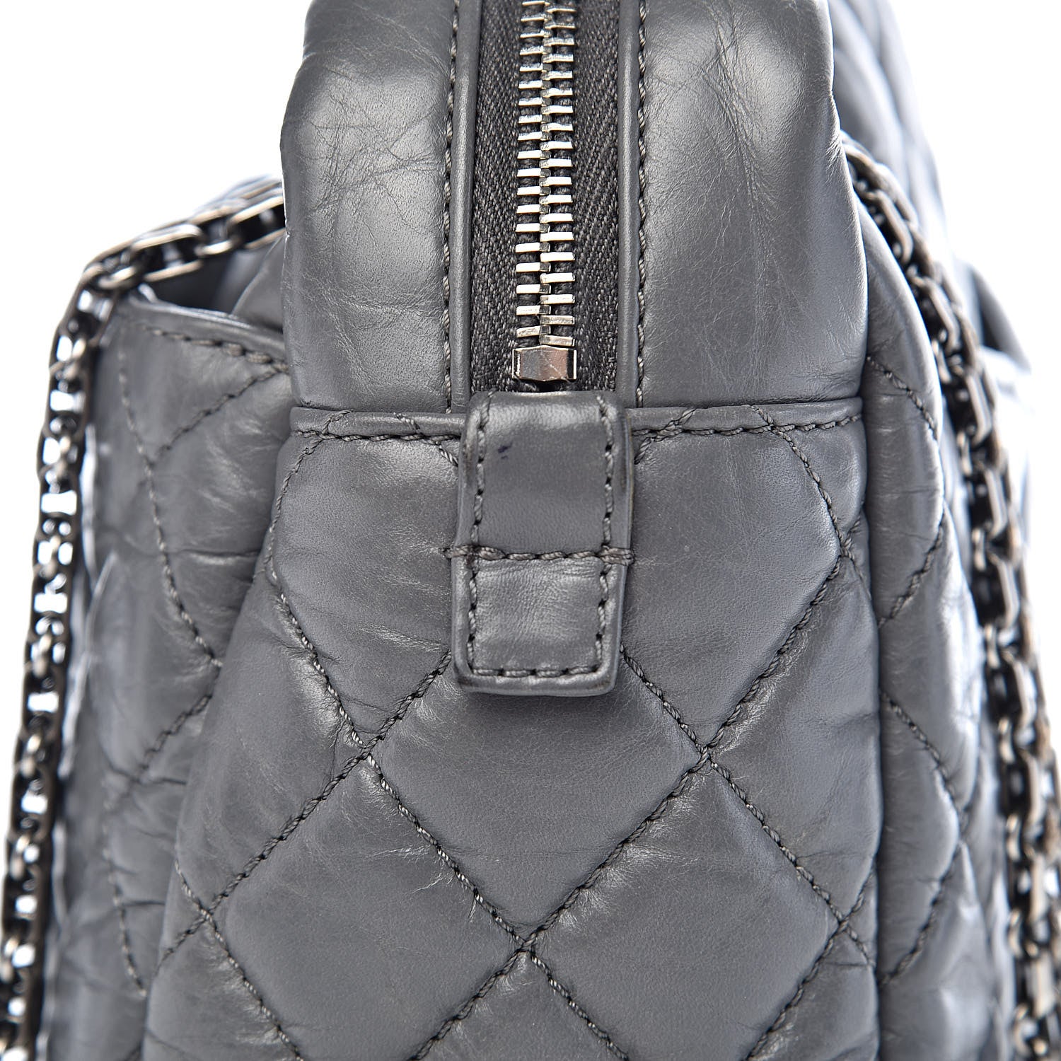 Chanel Aged Calfskin Medium Reissue Camera Case Grey 14 of 16