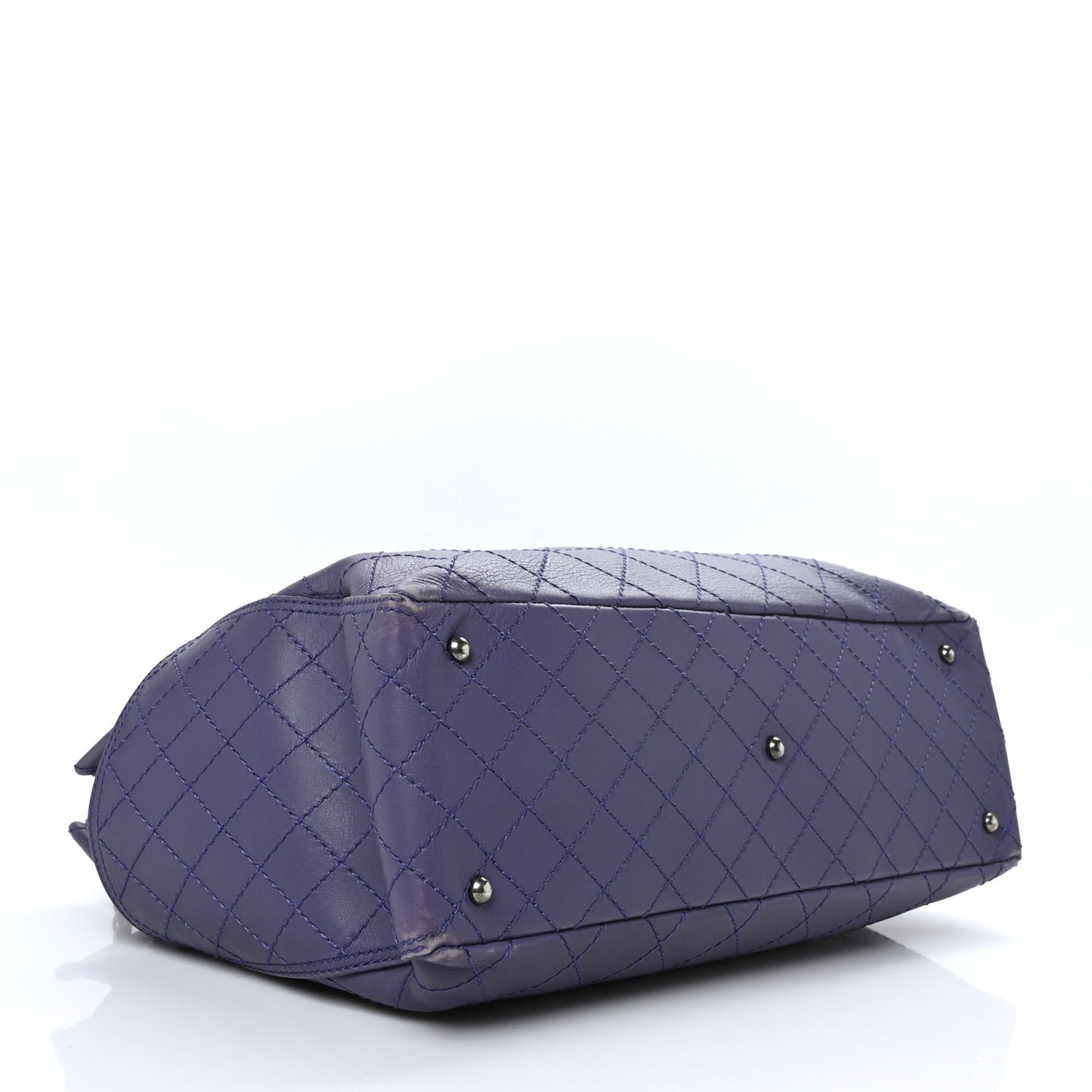 Calfskin CC Pocket Tote Purple