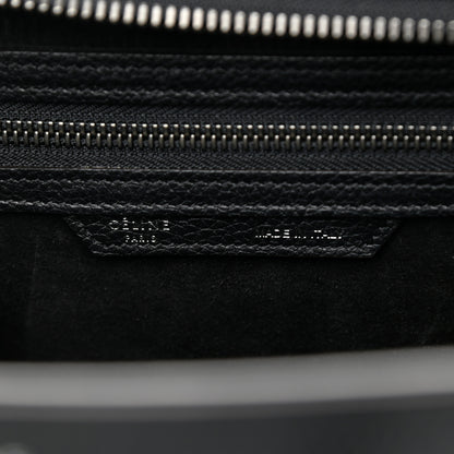 Celine Drummed Calfskin Micro Luggage Black 6 of 9