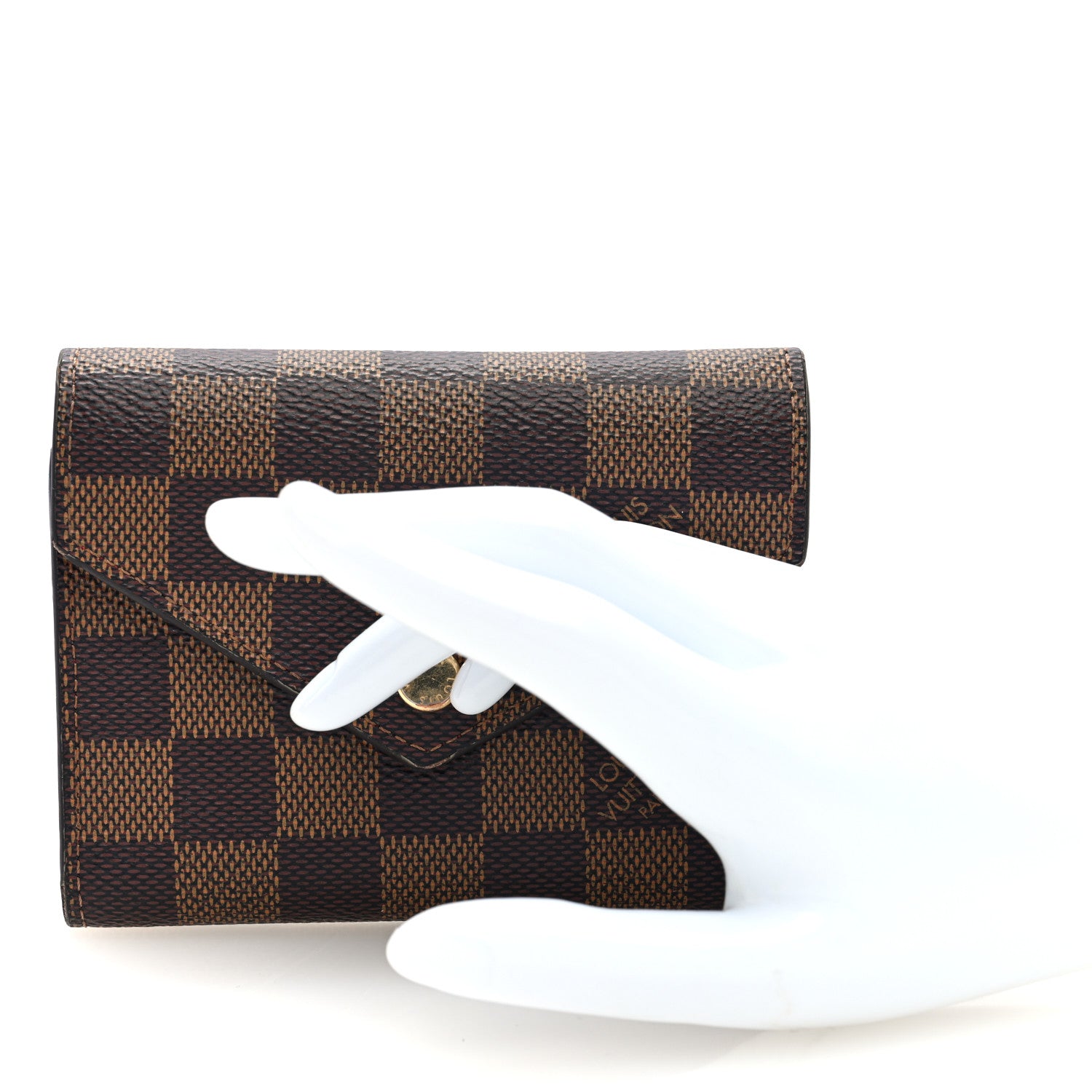 Louis Vuitton Damier Ebene Victorine Wallet Red 2 of 6