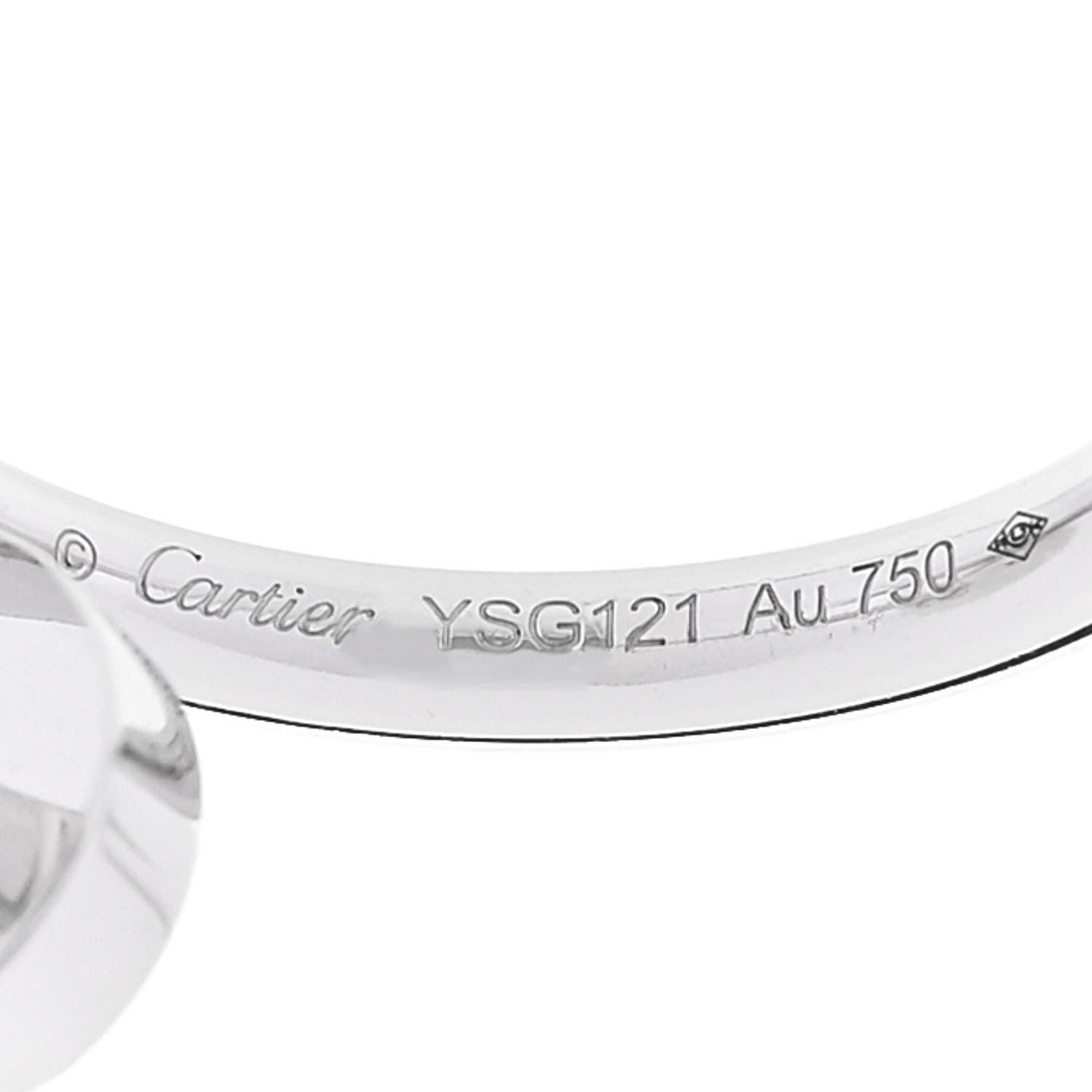 Cartier 18K White Gold Juste Un Clou Hoop Earrings 4 of 6