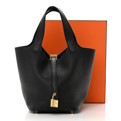 Hermes Taurillon Clemence Picotin Lock 18 PM Black 12 of 12
