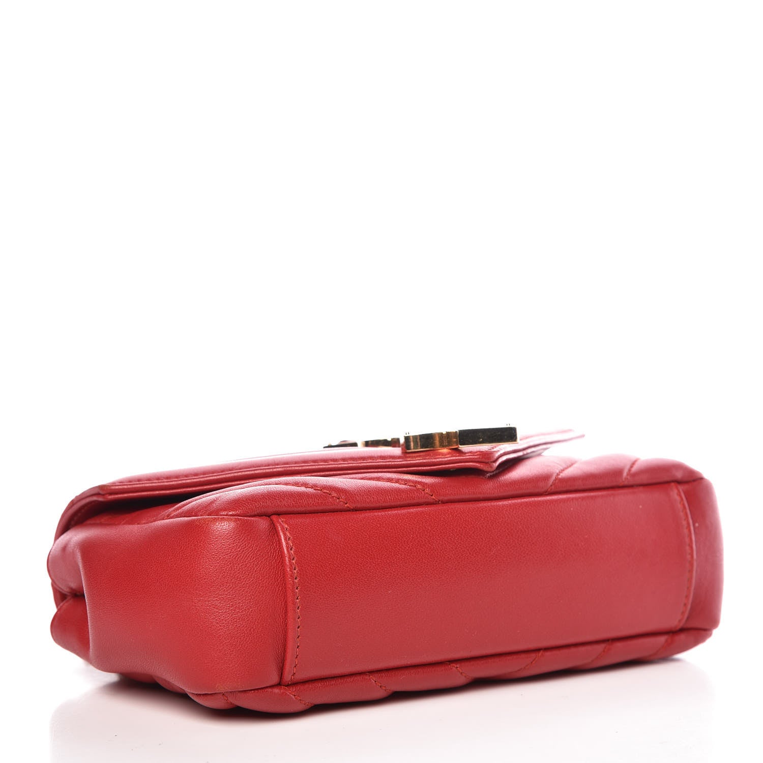Saint Laurent Nappa Matelasse Chevron Classic Monogram Baby Chain Bag New Red 4 of 12