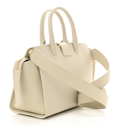 Saint Laurent Calfskin Baby Monogram Downtown Cabas White 3 of 11
