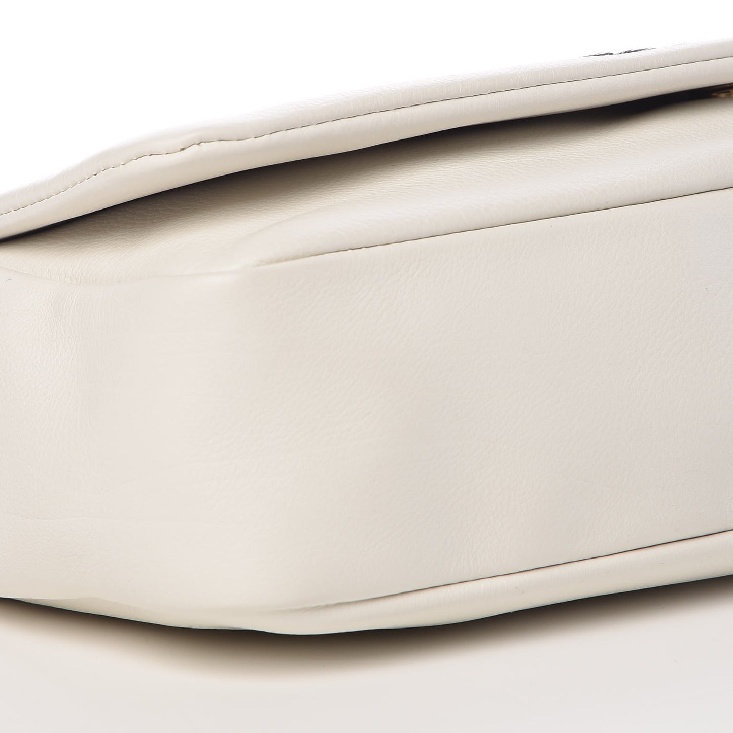 Calfskin Metal Mosaic Flap White