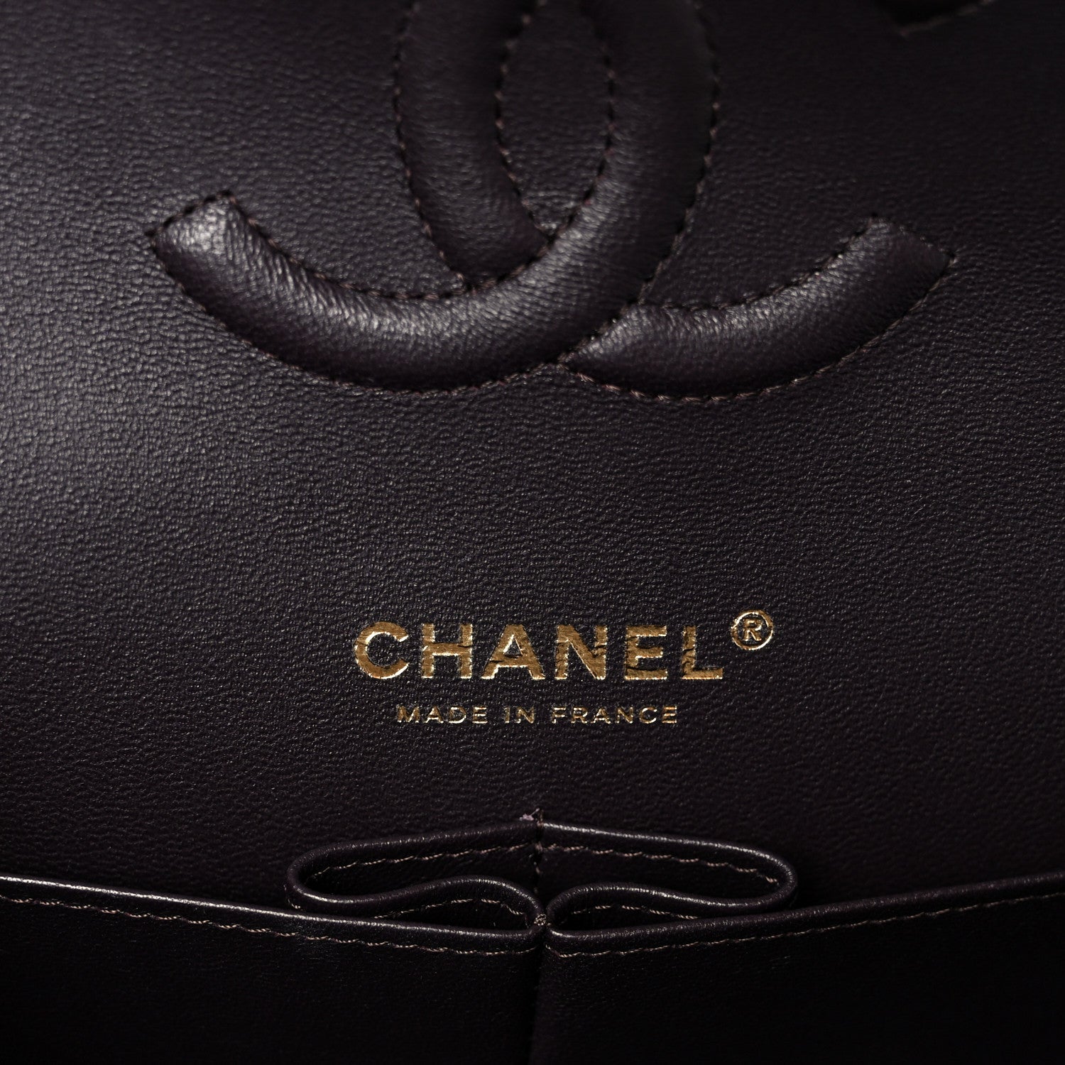 Chanel Caviar Quilted Medium Double Flap Dark Purple 6 of 11