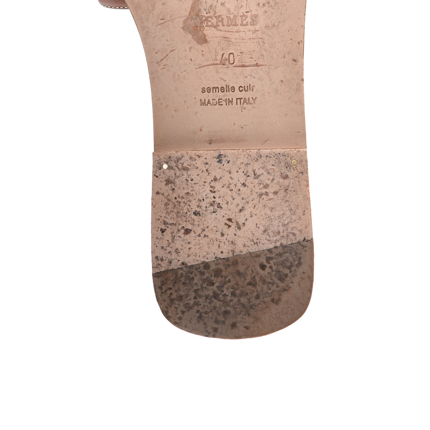 Box Calfskin Oran Sandals 40 Gold