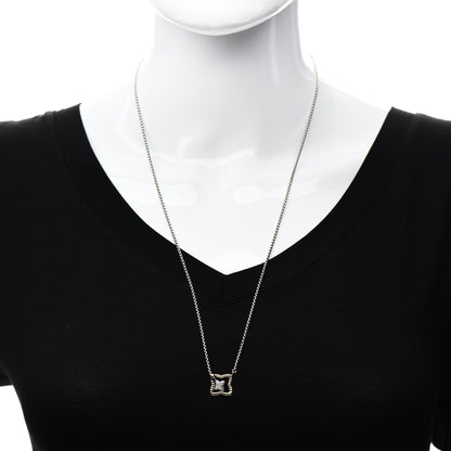 David Yurman Sterling Silver 18K Yellow Gold Diamond 17mm Quatrefoil Lariat Necklace 2 of 4
