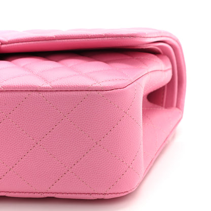Chanel Caviar Quilted Medium Double Flap Pink 10 of 11