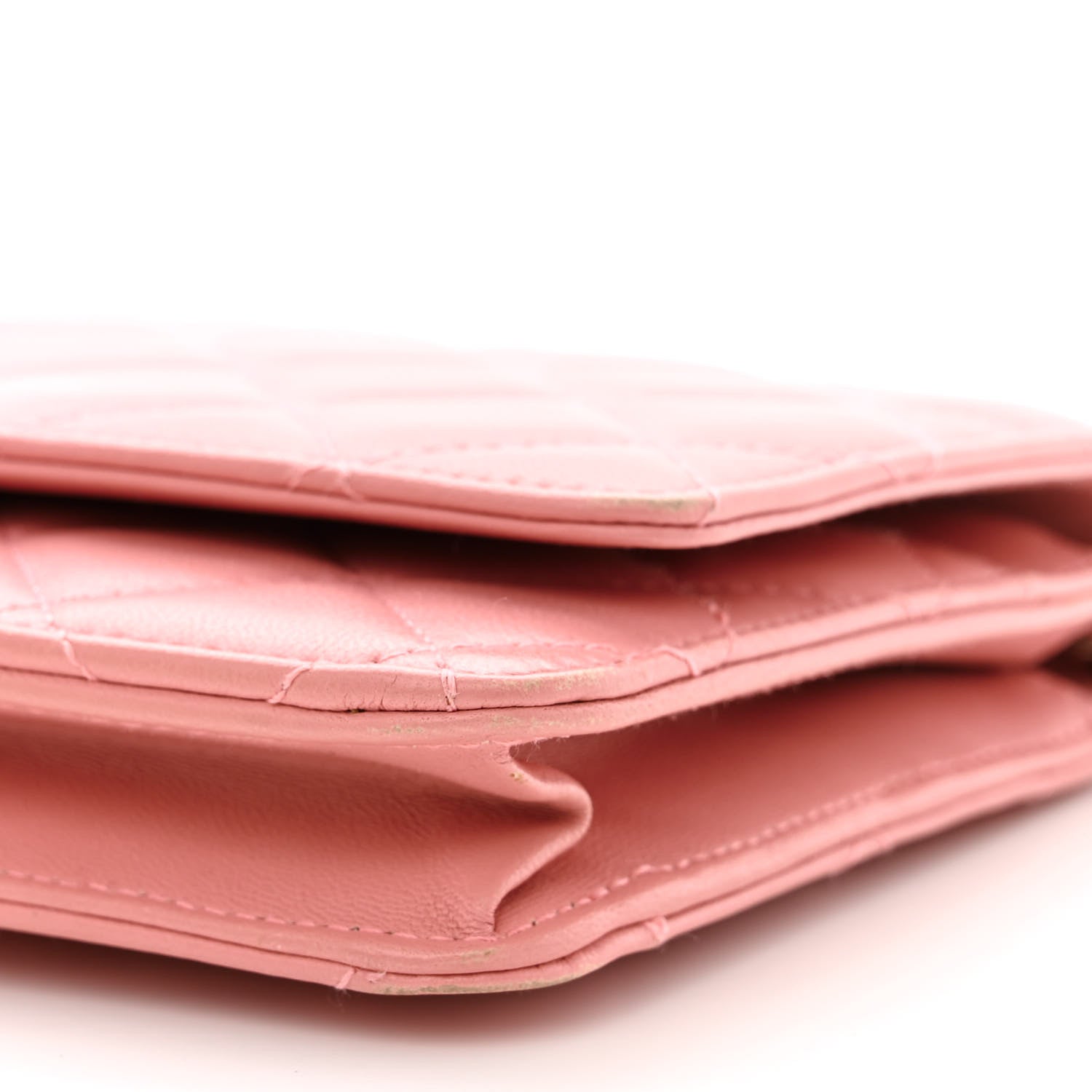 Chanel Lambskin Quilted Wallet On Chain WOC Pink 11 of 12