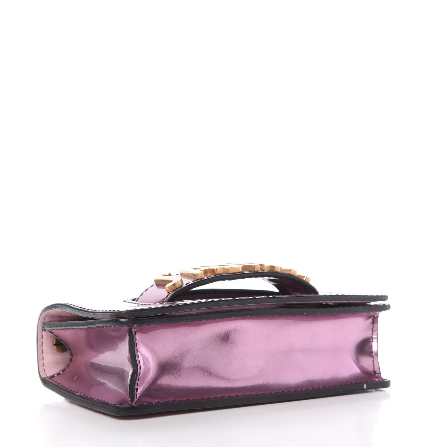 Metallic Calfskin J'Adior Mini Chain Flap Bag Pink