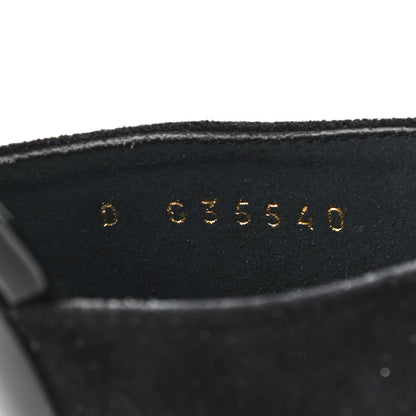 Chanel Suede Patent Calfskin Cap Toe Pearl Mule 36 Black 8 of 9