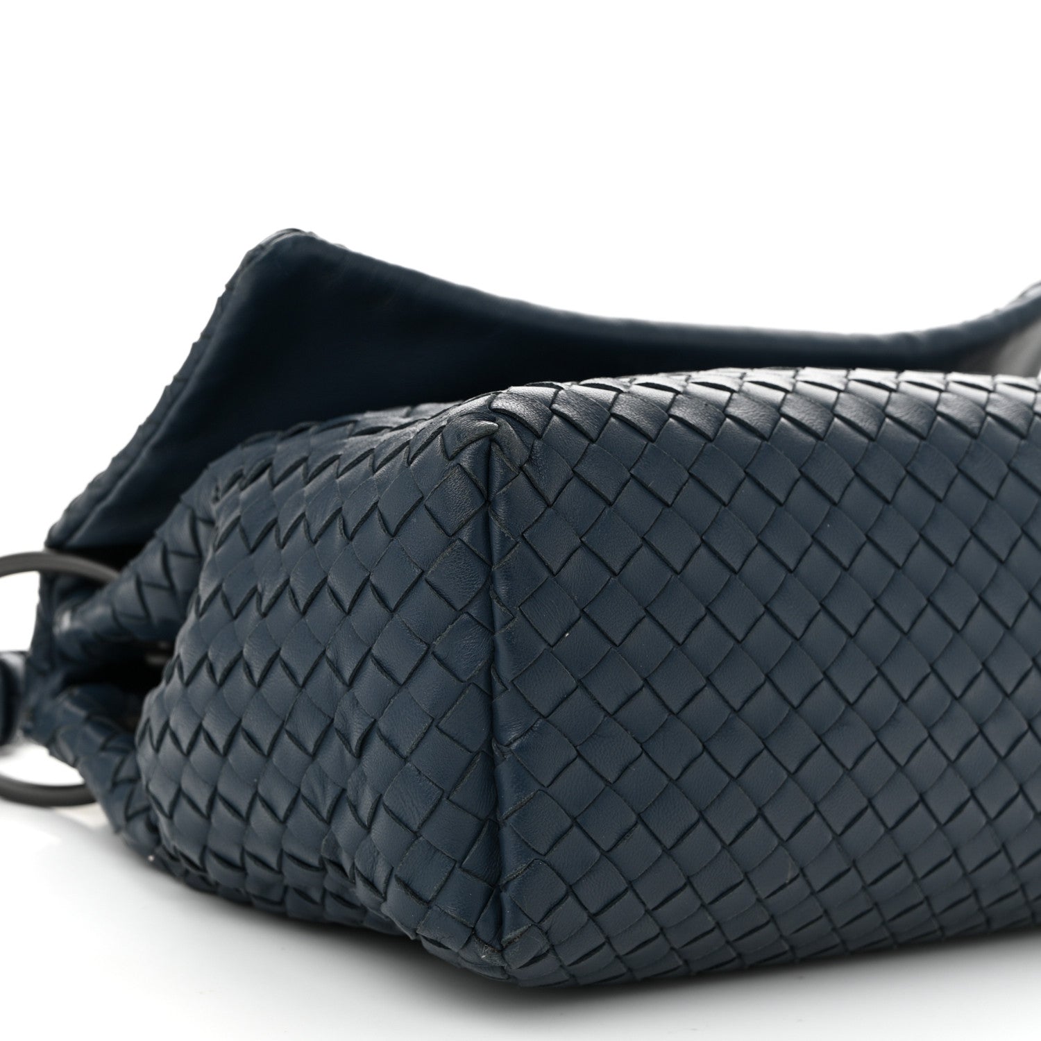 Bottega Veneta Nappa Intrecciato Flap Shoulder Bag Blue 9 of 11