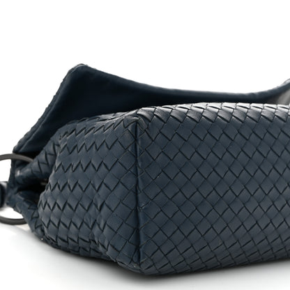Bottega Veneta Nappa Intrecciato Flap Shoulder Bag Blue 9 of 11