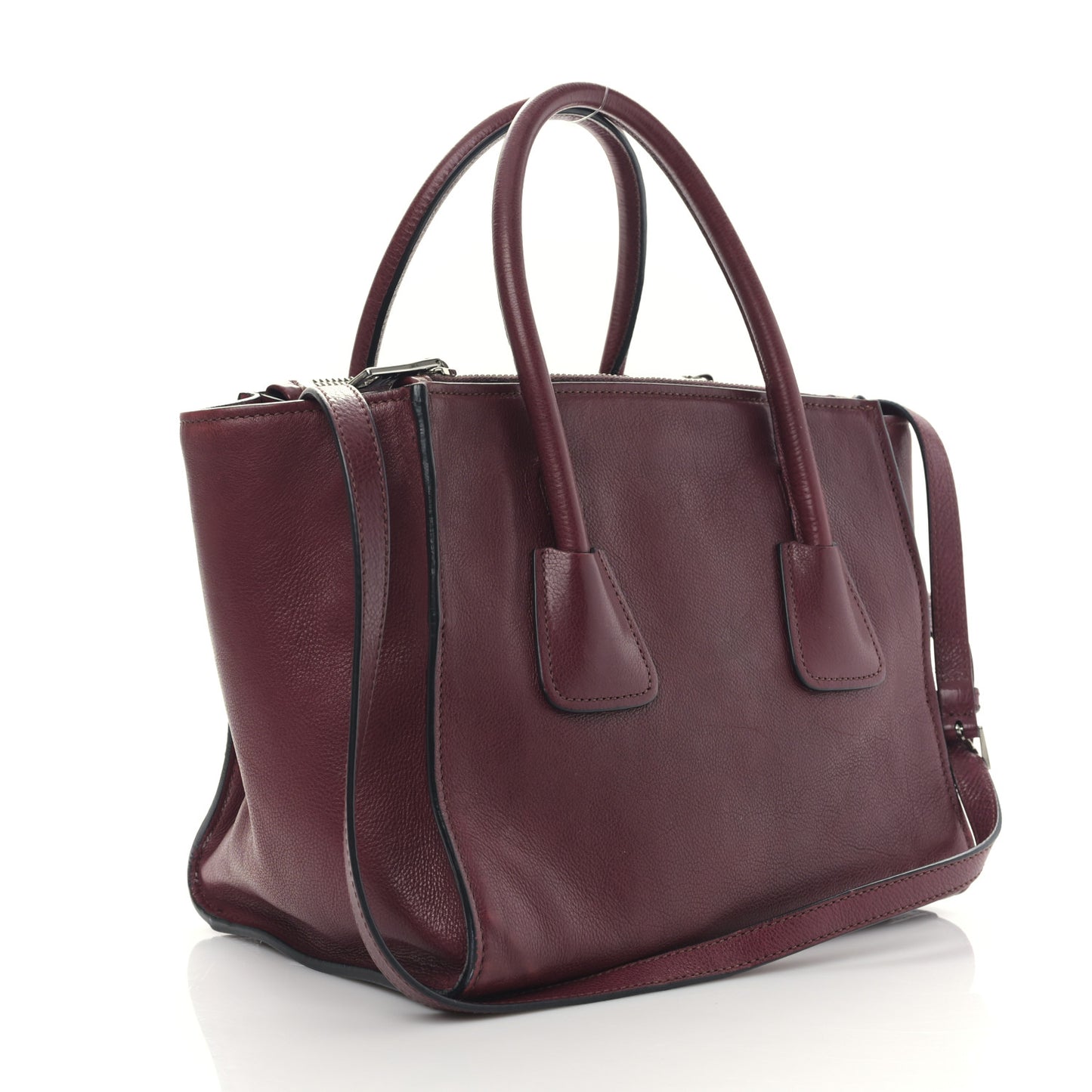 Glace Calf Twin Pocket Tote Ametista